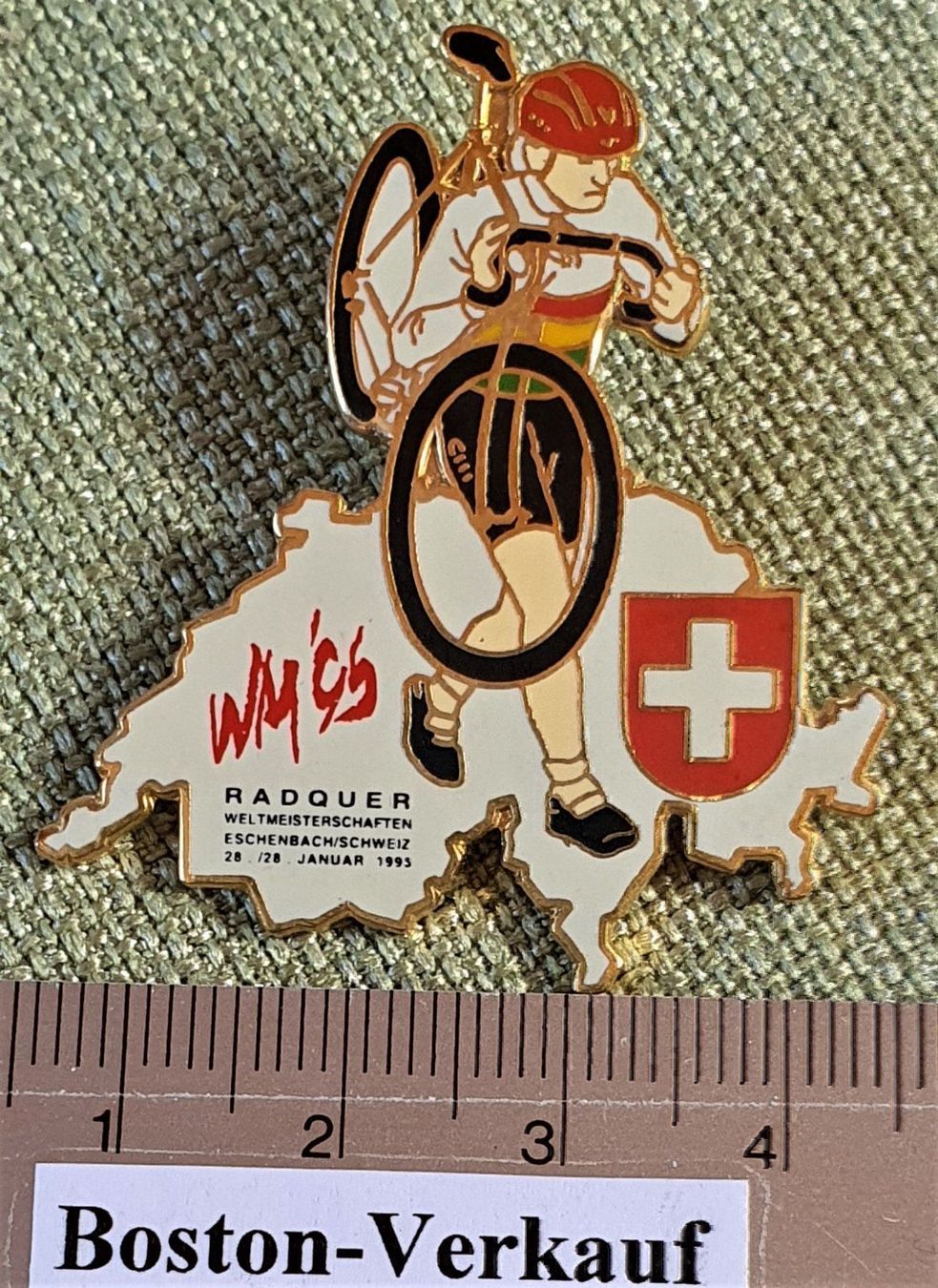 Plaketten & Abzeichen: C039 - Pin Radquer WM Eschenbach Schweiz – Gebraucht aus Reinach BL von Boston-Verkauf 1