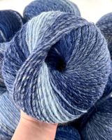 Strickwolle 100g je Knäuel Farbverlauf Strickwolle Jeansblau