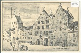 Alt-St. Gallen - Am Rindermarkt - Künstlerkarte