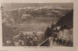 CHUR gegen Calanda mit Post - 1912 (Voyagé Suisse - Algérie)