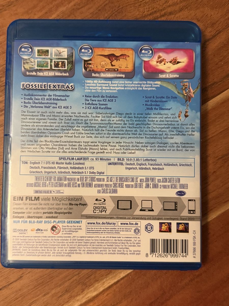Tutti i DVDs: Ice Age 3 - Die Dinosaurier sind los, Blu-ray – Usato da Basel venduto da zukk_ 1