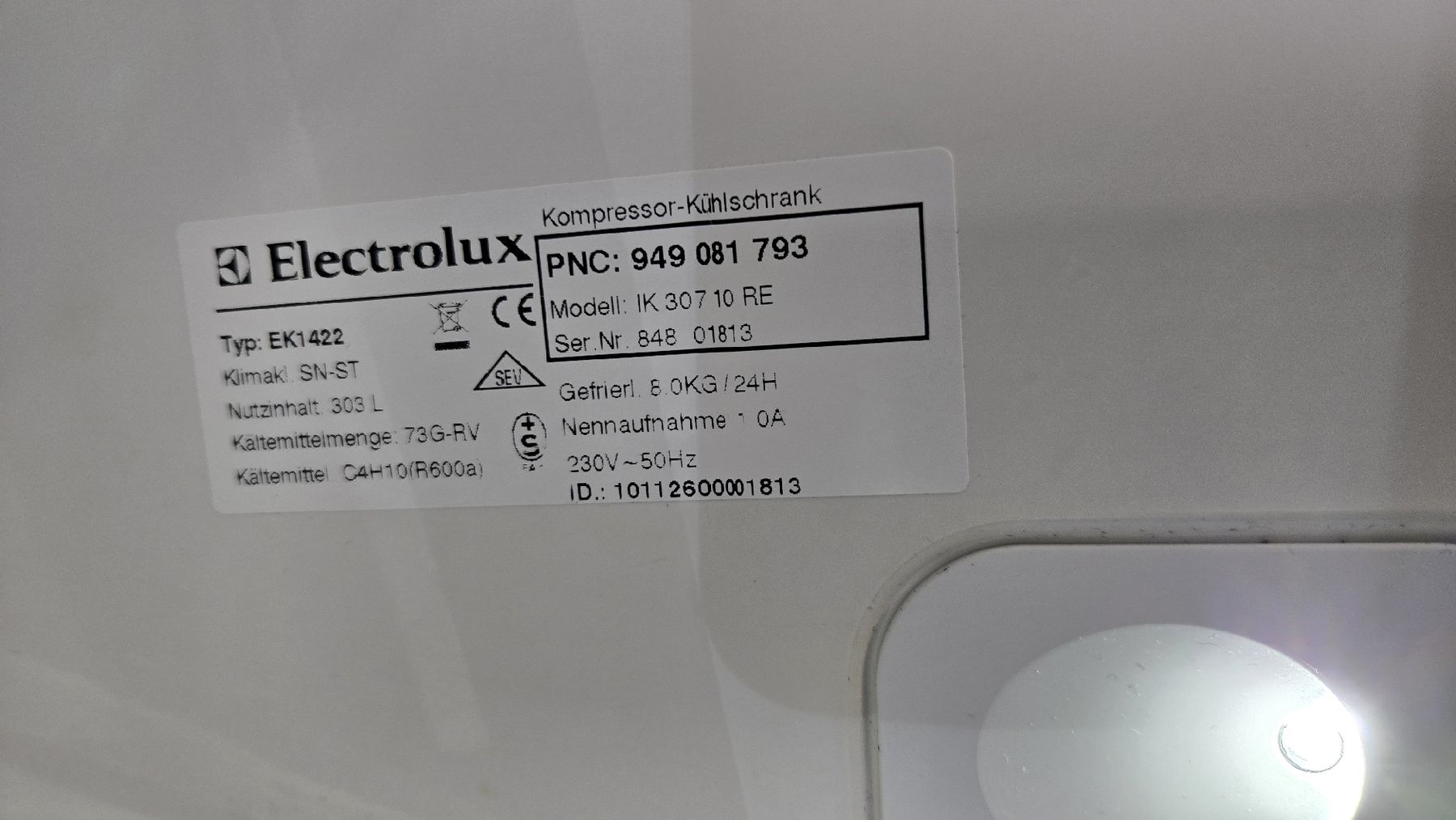 Frigoriferi: Electrolux Kühlschrank IK307.10 RE, – Usato da Rümlang venduto da Idre 4