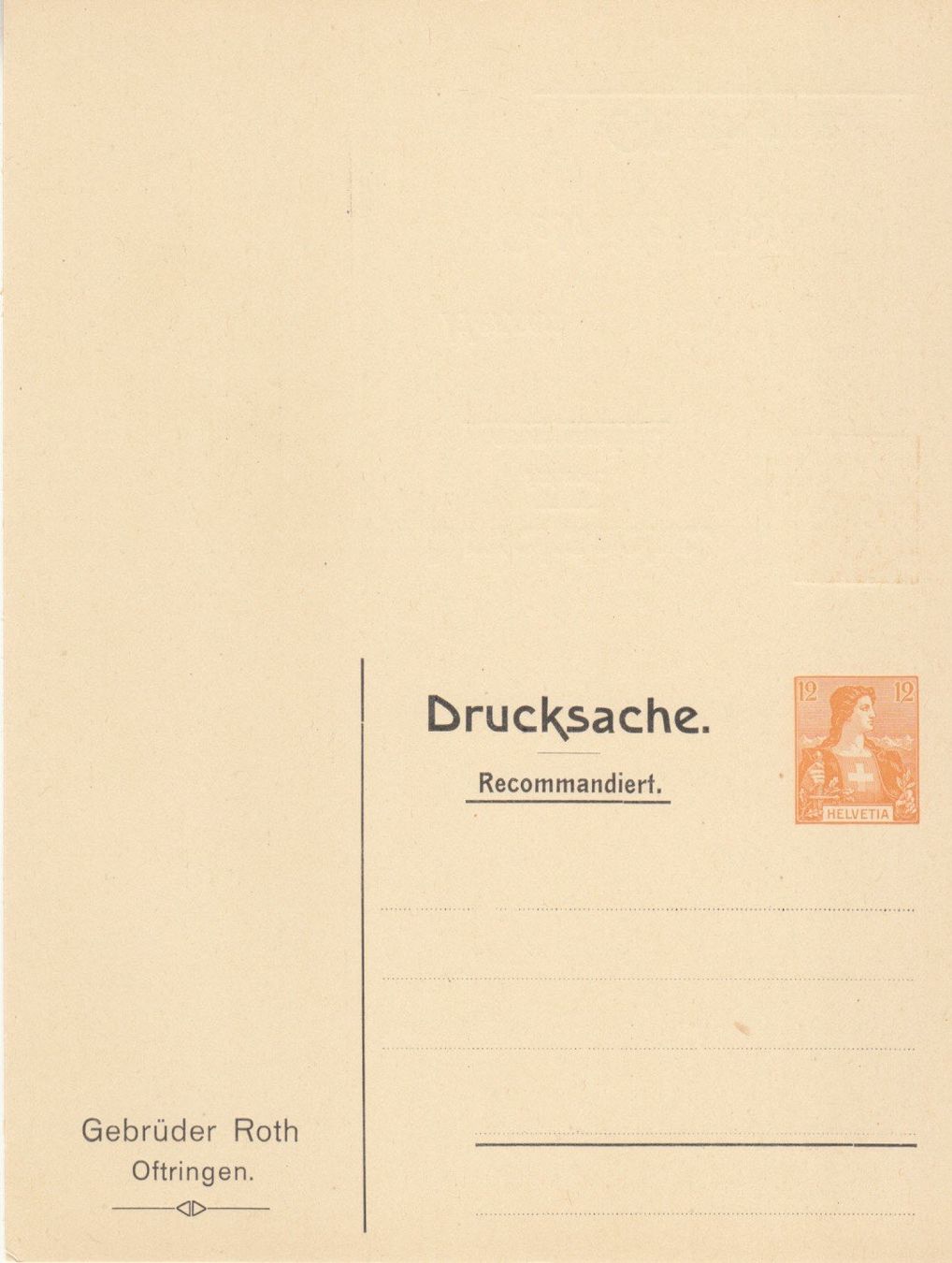 Alle Briefmarken: SGK PPK 123 Roth Oftringen – Gebraucht aus Bürglen TG von StampGraf
