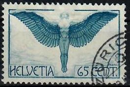 Flugpost, 65 Rappen, gestempelt, SBK F 10