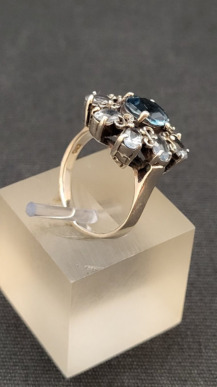 Ringe: Silberring 925 Hellblauen Steinen – Gebraucht aus Basel von spinne02 2