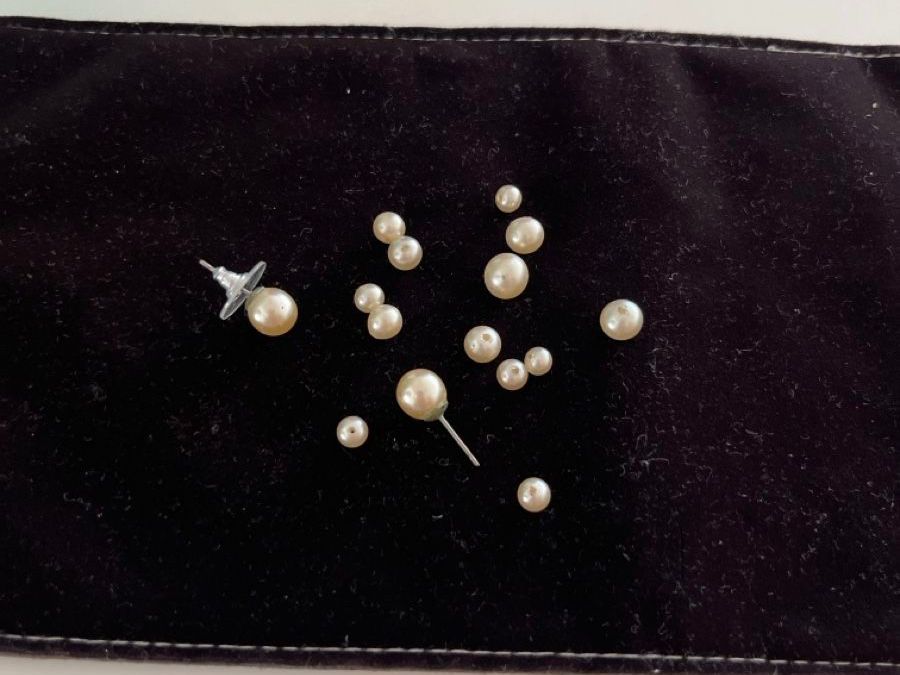 Perle (finte): Perlen Set f. Schmuckbasteln oder Ohrringe nach Mass – Usato da Basel venduto da JJ.Elena 1