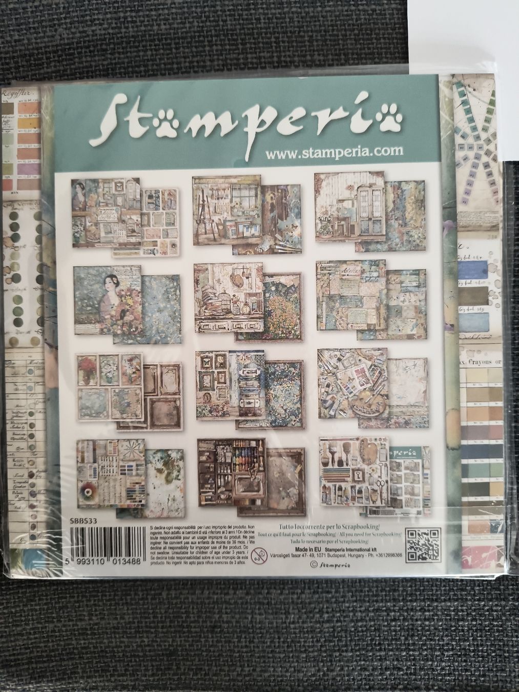 Papiere: Stamperia "Atelier des Arts" Scrapbooking Papier – Neu und originalverpackt aus Würenlingen von Striga 1