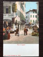 LUGANO Rue à Lugano, animata, ungelaufen