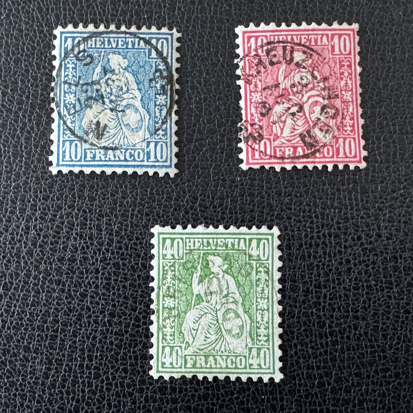 Tous les timbres: 3 Sitzende Helvetia mit Zwergstempel – D'occasion à Stallikon par HILDECH1