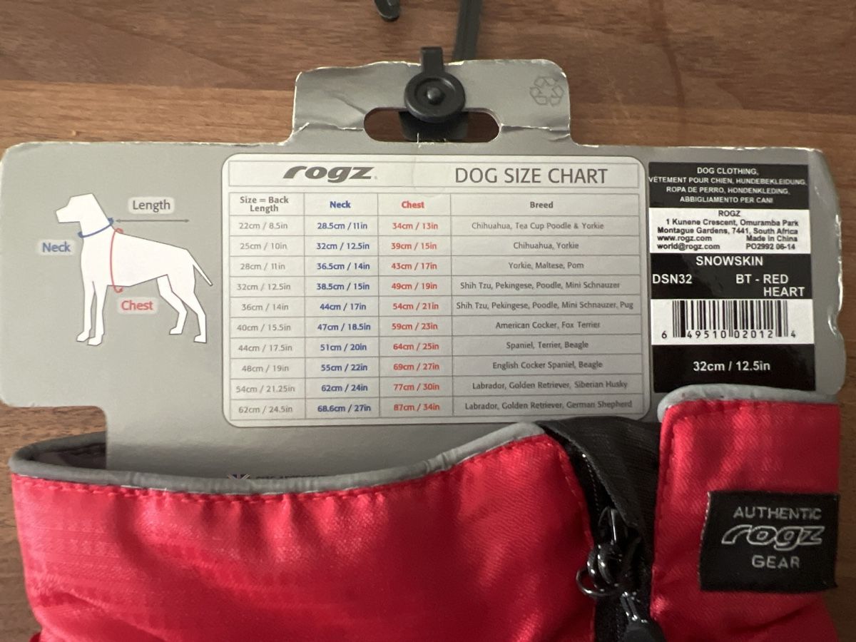Rogz Vêtements: Rogz Hundemantel SnowSkin Grösse 32cm rot – Neuf avec emballage d'origine à Hunzenschwil par jaeggi1978 2