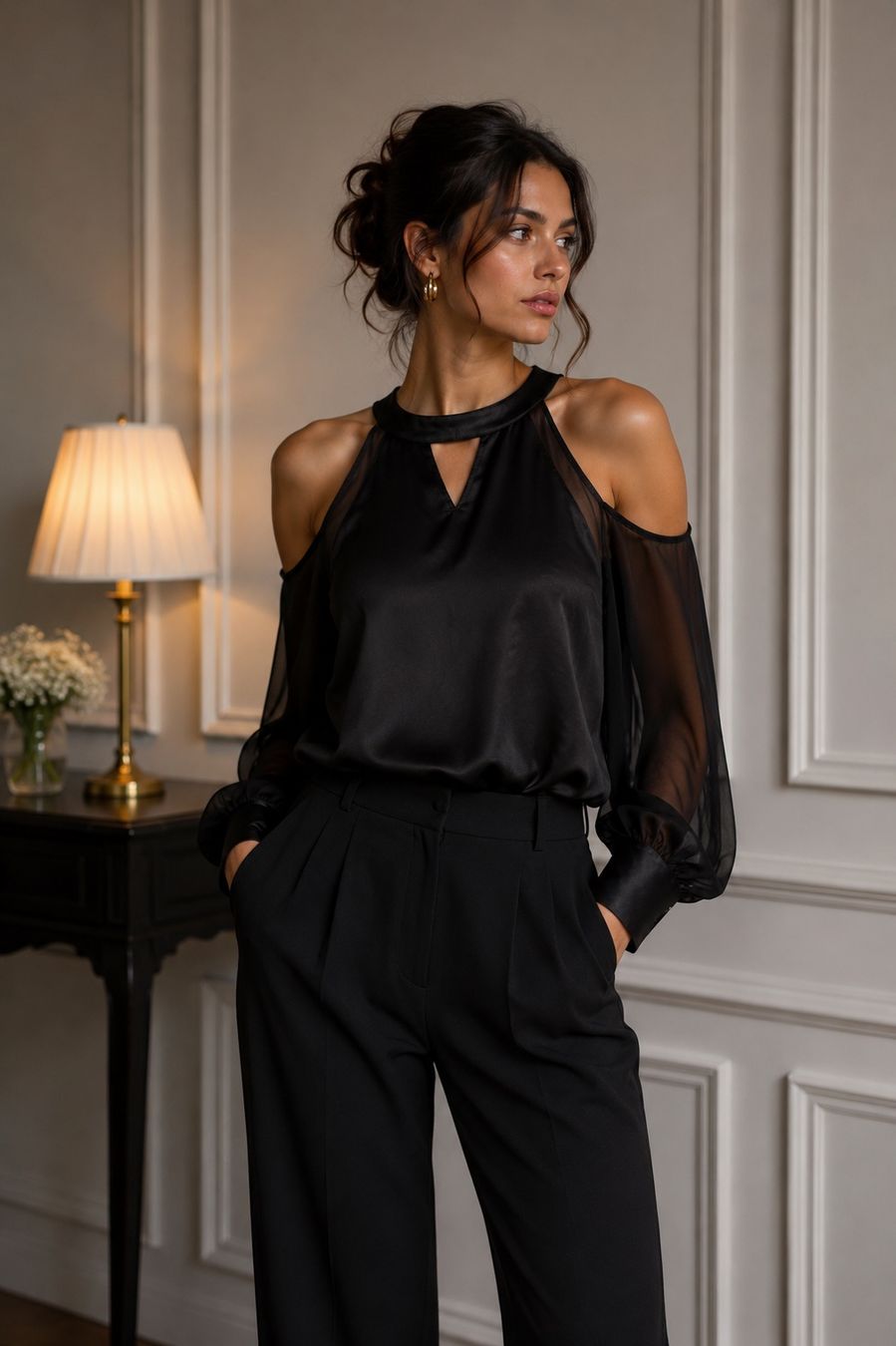 Camicette: Black Shoulder Top – Usato da Corsier-sur-Vevey venduto da Kristina.Nova