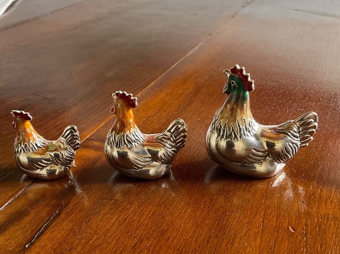 Sculture & Statue: Galline in argento – Nuovo (secondo la descrizione) da Bern venduto da zero02 2