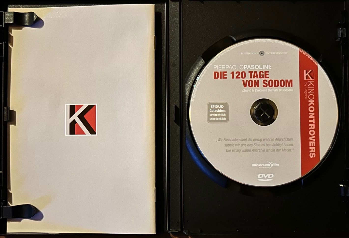 Tutti i DVDs: Pasolini - 120 Tage von Sodom - DVD- Ungeschnittene Version – Nuovo (secondo la descrizione) da Erlinsbach SO venduto da 400_n956 2