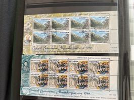 2 Kleinbogen mit Ausgabetag Stempel 31.7.2000 Bern