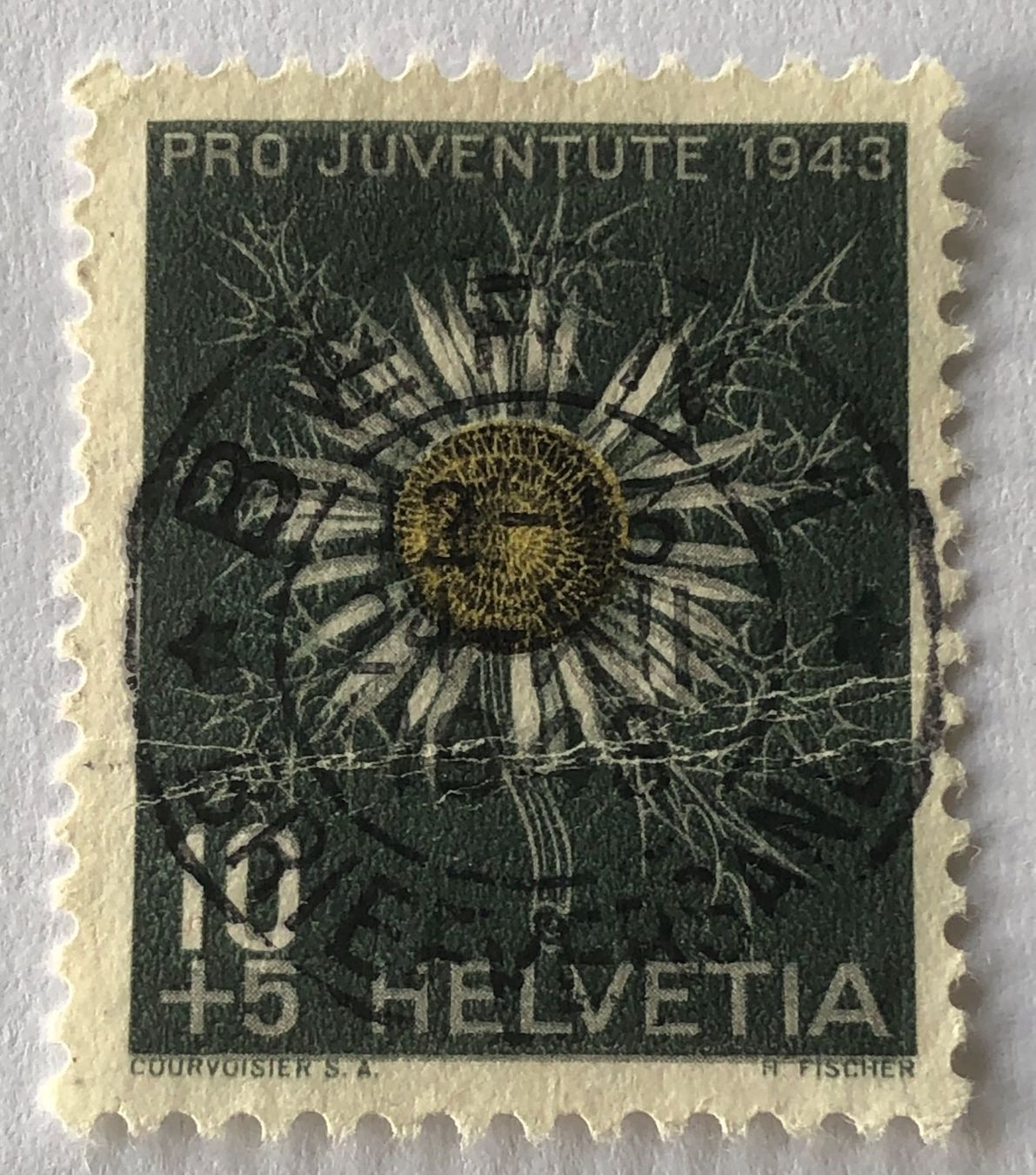 Tutti i francobolli: Nr.J 106 Silberdistel 1943 mit Stempel  Bern – Usato da Aarau venduto da Billa007