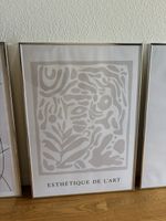 Poster (7 Stk.) und silber Bilderrahmen (3 Stk.)