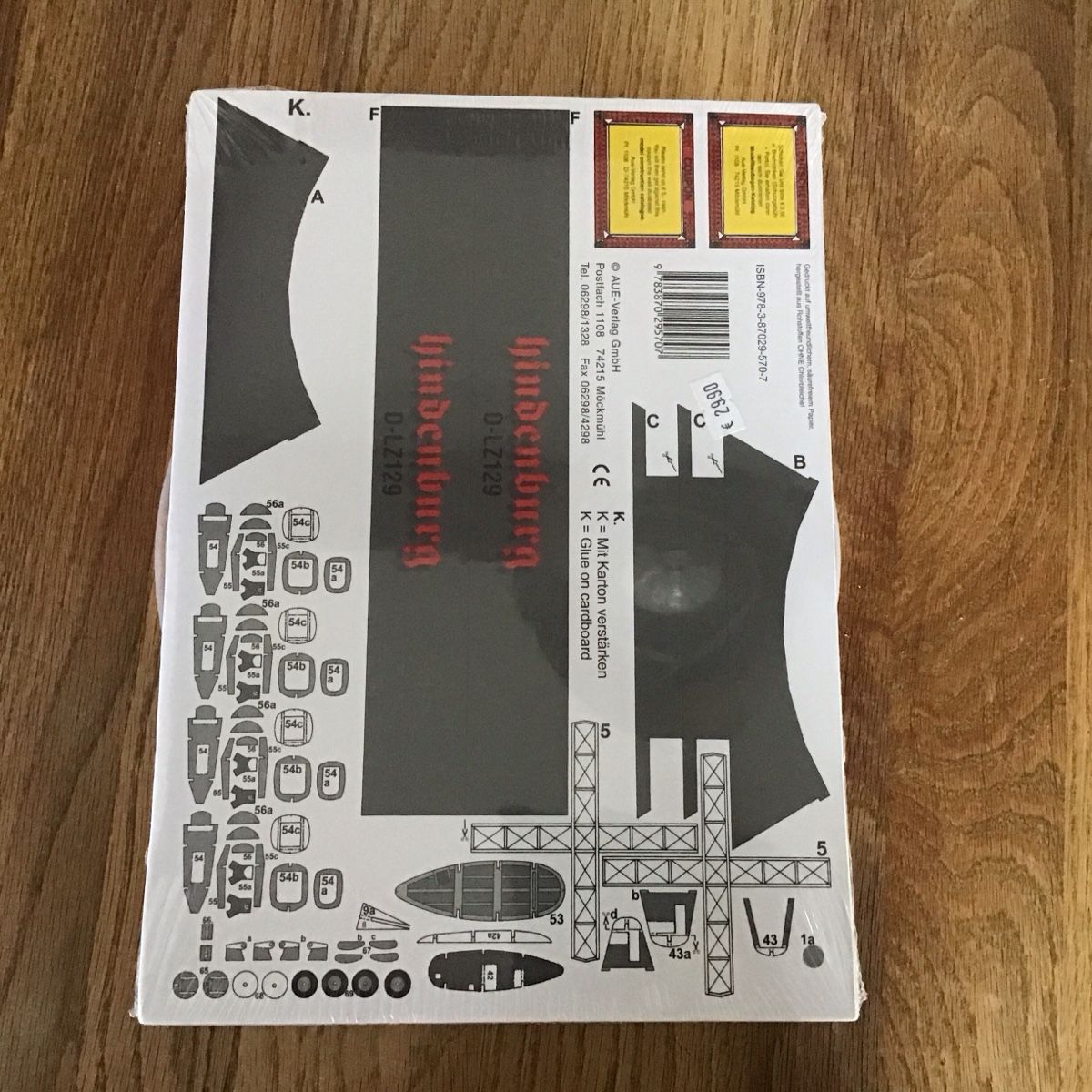 Bastelsets: Luftschiff Hindenburg Modellbau-Bogen Karton, NEU ungeöffnet – Neu und originalverpackt aus Oberglatt ZH von Silver010 2