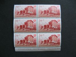 PP 1948 20 Rappen Sechserblock postfr.
