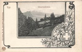 Vitznau Rigi LU Zahnradbahn Schnurtobelbrücke Bahn