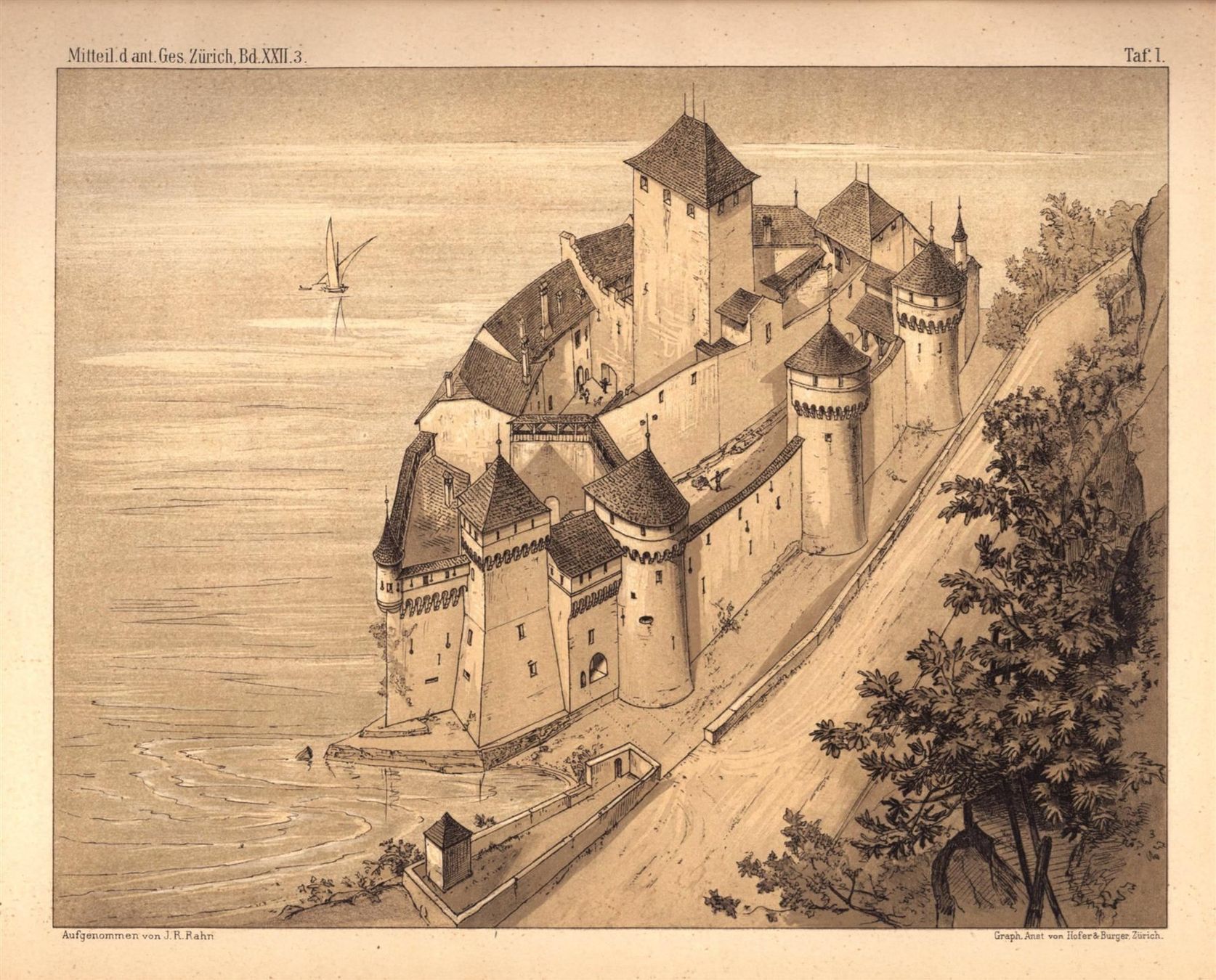 Libri: Schloss Chillon Geschichte Neujahrsblatt 1887 – Usato da Rafz venduto da Helvet32