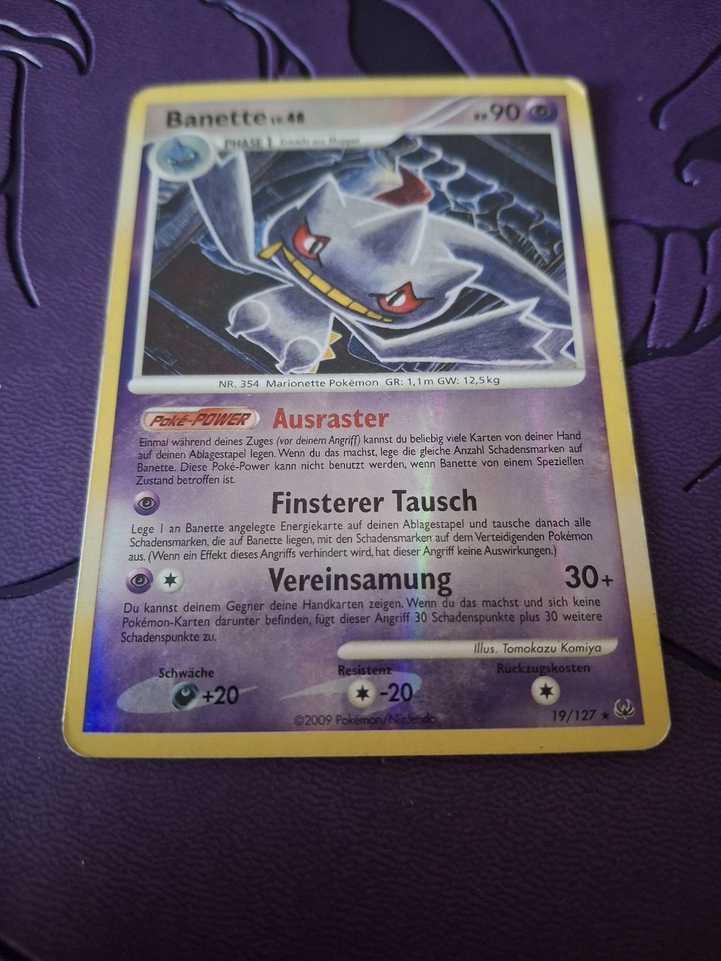 Pokémon Carte collezionabili: Banette lv 19/127 Reverse holo – Usato da Münsingen venduto da ama_9cdk 3