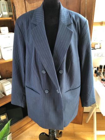 Damen Blazer dunkelblau gestreift gebraucht guter Zustand