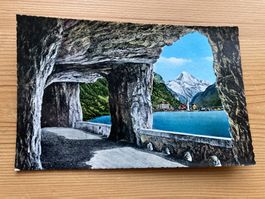 Axenstrasse am Vierwaldstättersee mit Flüelen u.Bristenstock