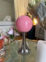 Glas Tischlampe, Space Age Stil, Pink 🩷