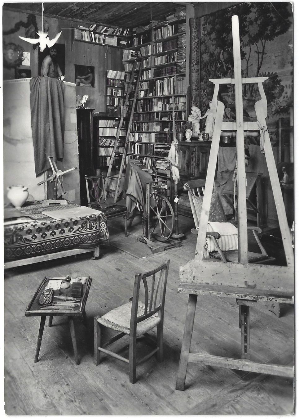 Cartoline postali: Atelier  des  Malers  Albert  Anker,  Ins  BE – Usato da Bütschwil venduto da Jackson1A