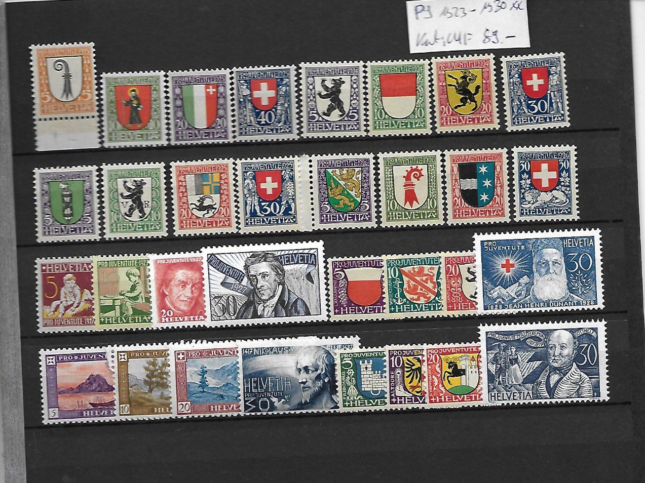 Alle Briefmarken: PJ 1923 - 1930 ** Kat: CHF 89.- – Neu (gemäss Beschreibung) aus Basel von Ilp