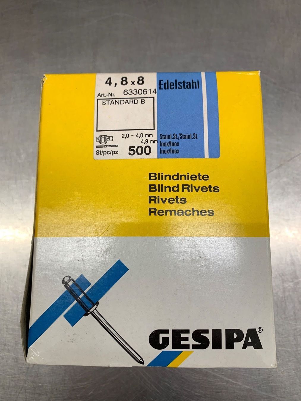 Tutti gli attrezzi: Blindnieten 4,8x8mm Edelstahl – Nuovo e nell'imballaggio originale da Schwende venduto da weesli 2