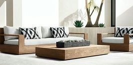 Sitzgruppe Outdoor Sofa Gartenmöbel Teak Gartensitzgruppe
