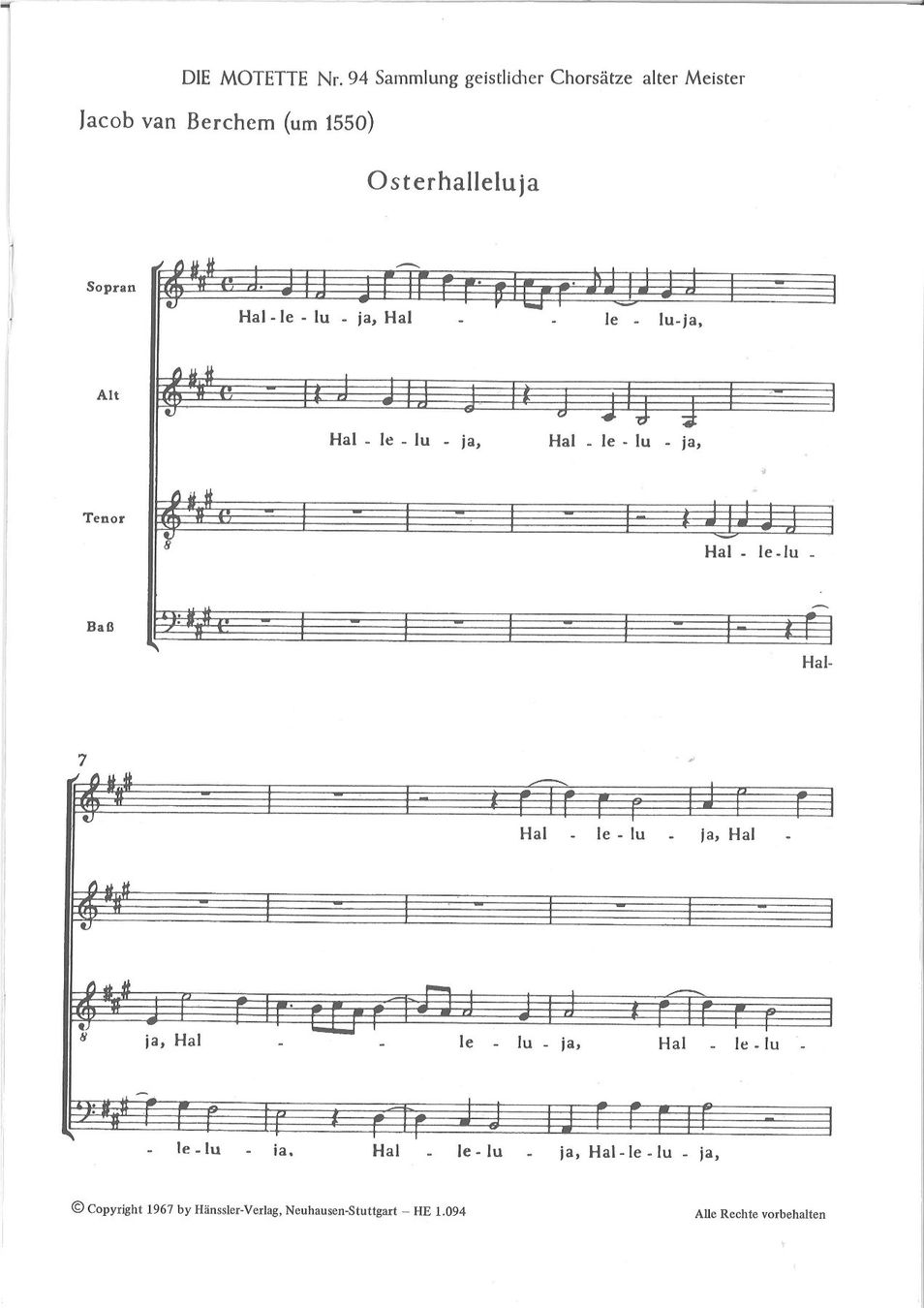 Libri: 49x van Berchem Jacob - Osterhalleluja – Nuovo (secondo la descrizione) da Neuchâtel venduto da Maudicia
