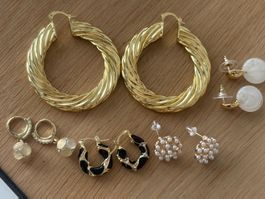 Luxus Elegante Ohrstecker Ohrschmuck  Farbe:Gold  5 st.