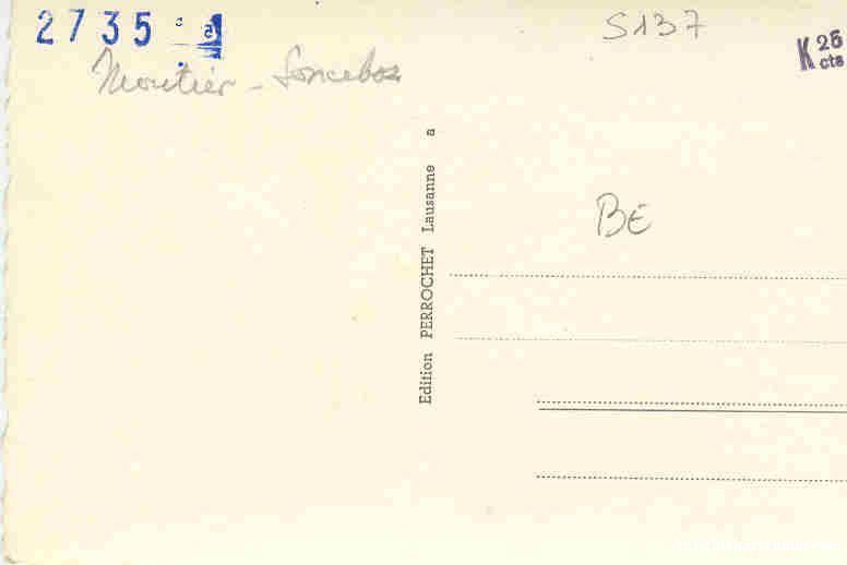Cartoline postali: Bévilard + ca. 1950 – Usato da Emmenbrücke venduto da teestube 1