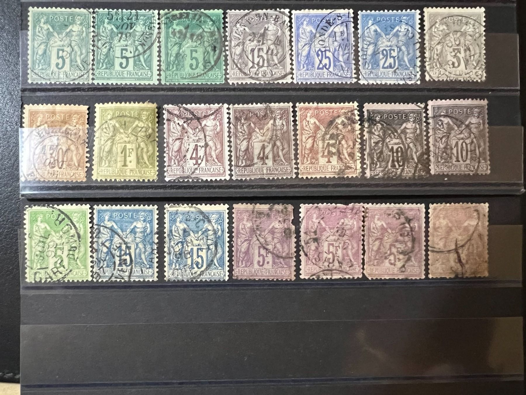 Tutti i francobolli: () 49 Sage Type II nuances couleurs 1876-1898 – Usato da Lausanne venduto da ffhoud 3