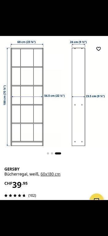 Regale: 2x GERSBY Bücher Regal von Ikea – Gebraucht aus Emmetten von SecondhandSiska 2