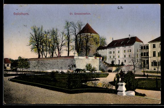 Cartoline postali: AK Solothurn, St Ursusbastion – Usato da Berlin venduto da bartko-reher