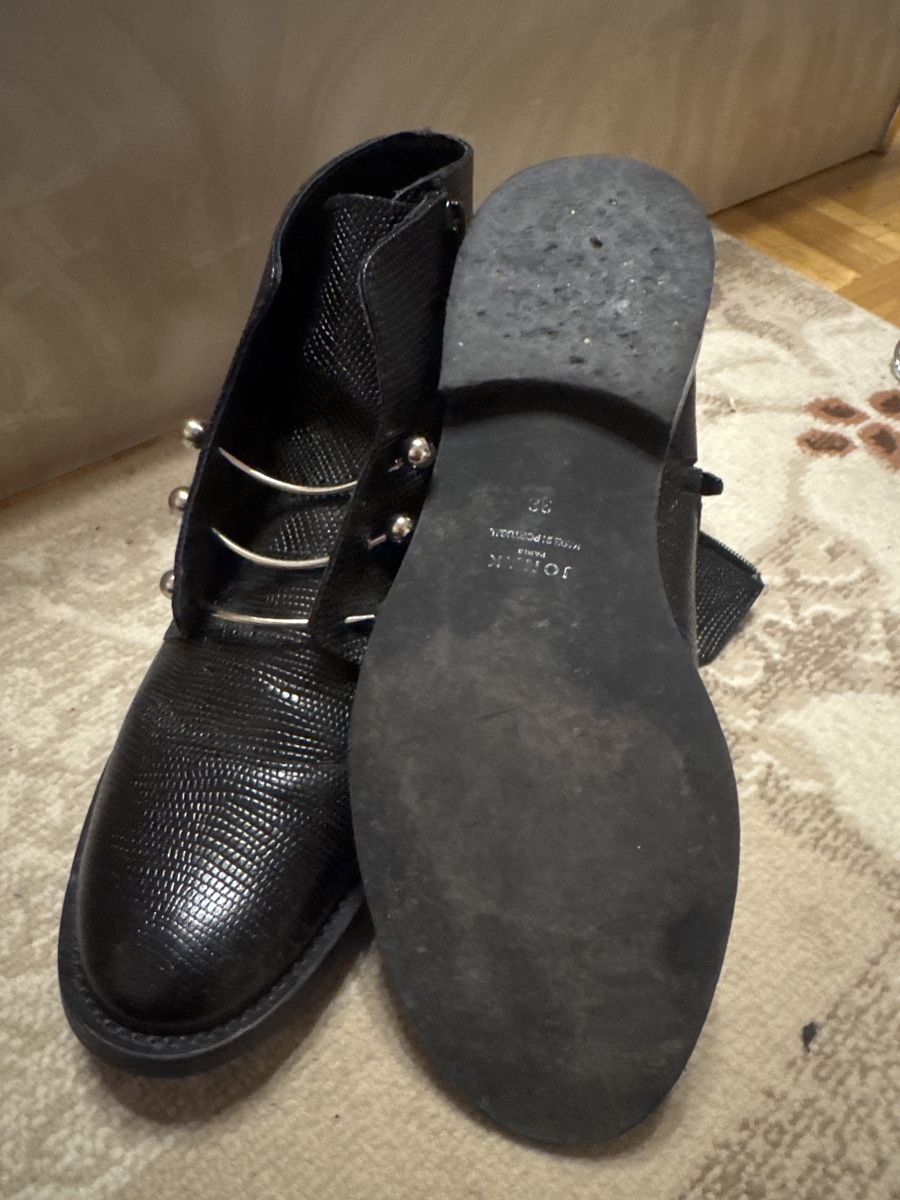 Damenschuhe: Schwarze Leder-Schnürstiefel Gr. 38 – Gebraucht aus St. Gallen von StyleAndMore23 3