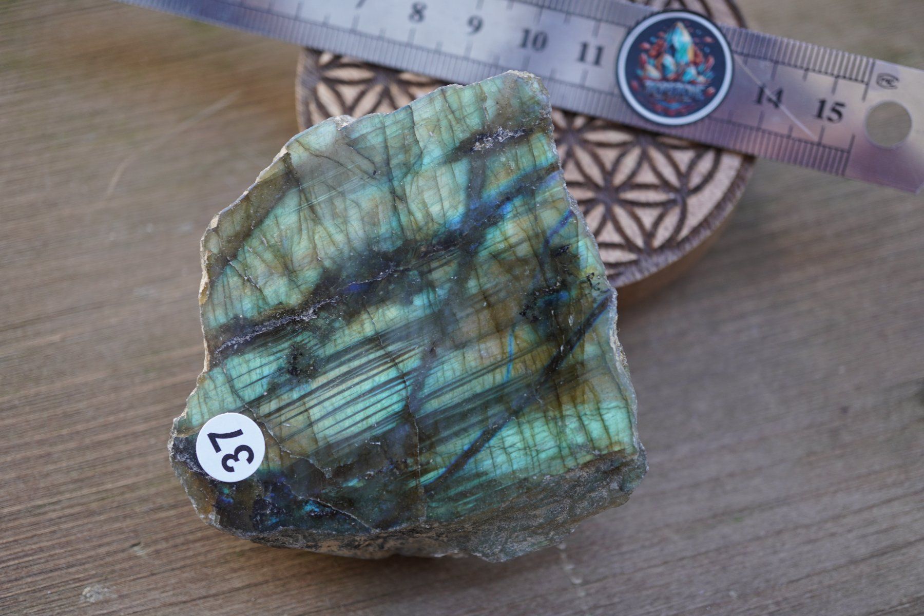 Minerali & Pietre curative: Labradorit  Scheibe   Räumung  Topstone  ab  1.- – Nuovo e nell'imballaggio originale da Eschenbach SG venduto da topstone 5