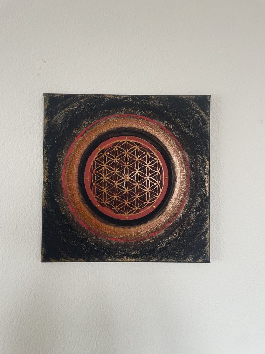 Dipinti: Blume des Lebens Acrylbild auf Leinwand – Nuovo (secondo la descrizione) da Römerswil LU venduto da Schuerchl 3