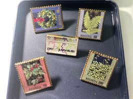 PIN's pro juventute 1993, 5 Stück, Briefmarken-Format