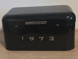 Retro Brotkasten / Brotbox Schwarz Metall – Wie neu