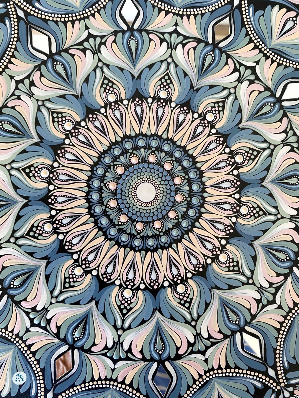 Gemälde: Mandala auf Holz, Mandala Bild, Geschenk, Wandbild, Deko – Neu und originalverpackt aus Fanas von Omibia 6