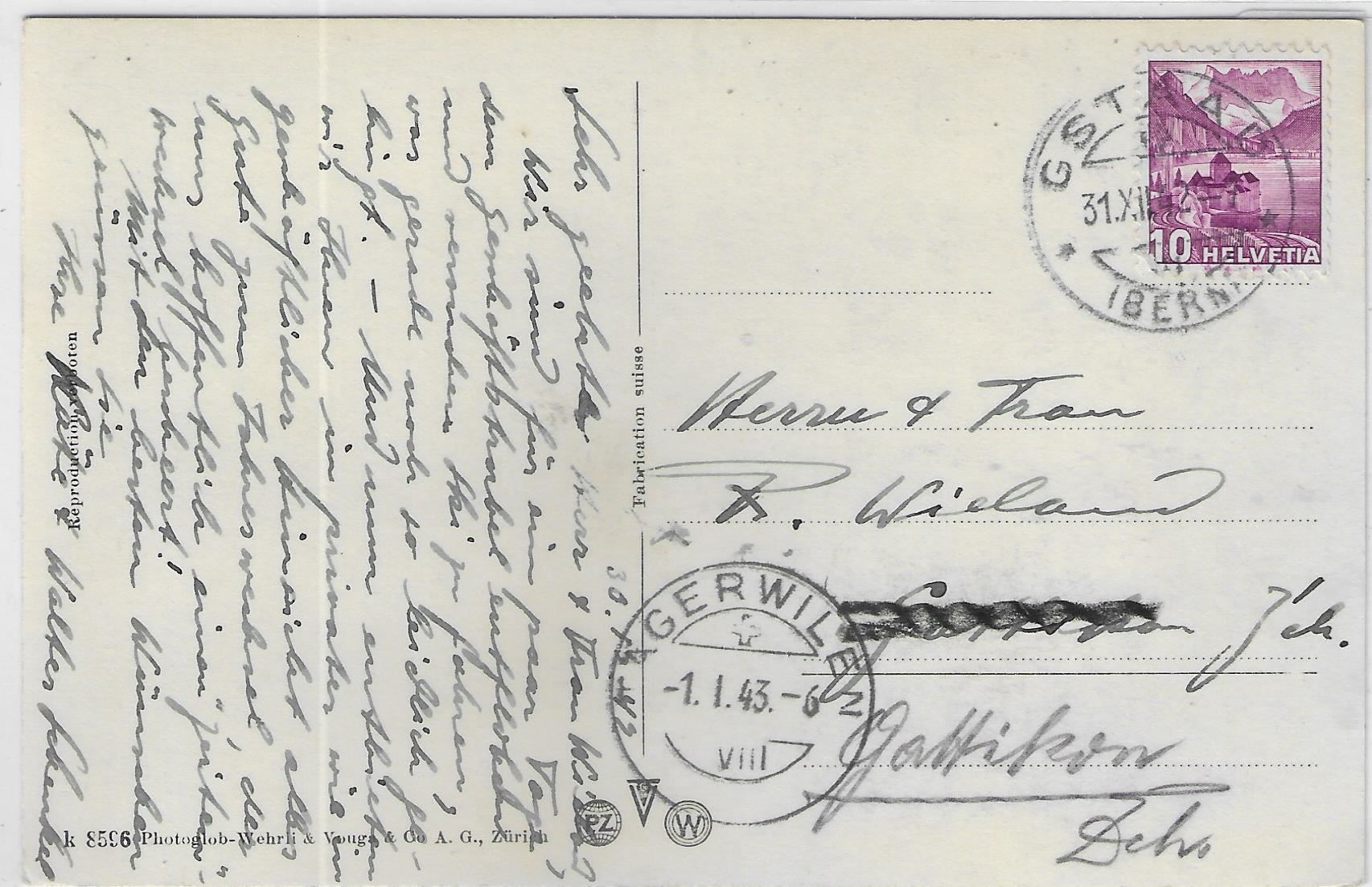 Cartoline postali: Alphütte bei Gstaad im WInter en hiver – Usato da Ettingen venduto da Kartenplanet 1