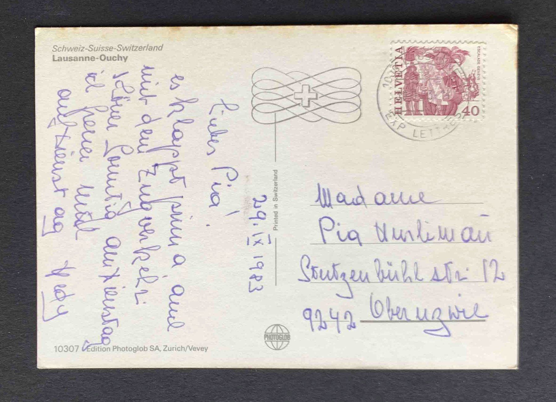 Cartoline postali: AK Lausanne Ouchy – Usato da Goldau venduto da artelier1 1