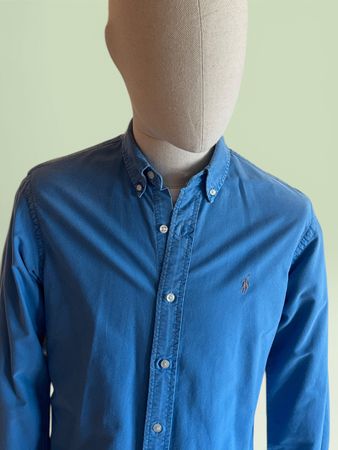 Polo Ralph Lauren Herren Hemd Blau Custom Fit Gr. S