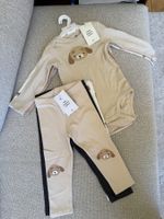 NEU - 3 H&M Baby Bodies & Leggins Gr. 86 - Bio-Baumwolle