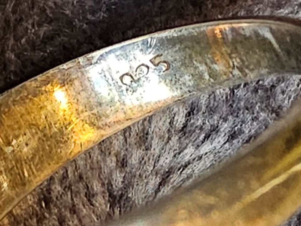 Anelli: Vintage Sterling Silber Ring mit Onyx, Grösse 52 – Usato da Zürich venduto da SciTec 1