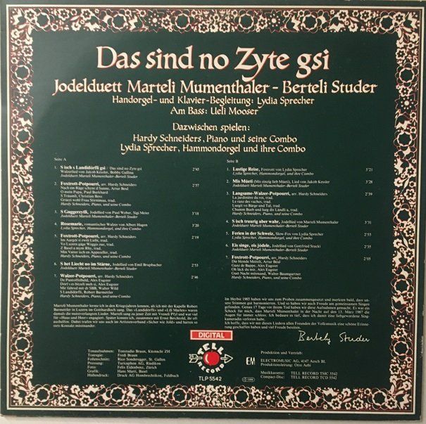 Dischi in vinile: Jodelduett Marteli Mumenthaler / Berteli Studer (LP) – Usato da Grüningen venduto da azulmarron 1